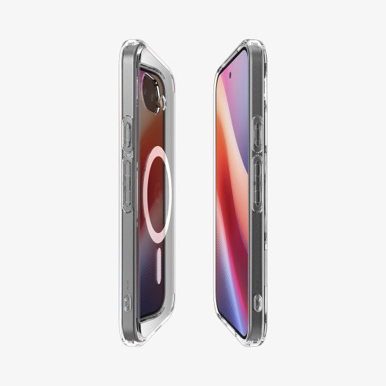 Spigen Ultra Hybrid Metal Ring (MagFit) coque de protection pour téléphones portables 16 cm (6.3") Housse Transparent, Blanc Spigen Ultra Hybrid Metal Ring (MagFit) coque de protection pour téléphones portables 16 cm (6.3") Housse Transparent, Blanc