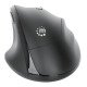 Manhattan Souris ergonomique sans fil (droitière), DPI réglable 800/1200/1600, 2,4 GHz (jusqu'à 10 m), 6 boutons avec molette, récepteur USB-A et USB-C combiné, noire, pile AA incluse, garantie 3 ans