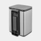 Brabantia Bo Waste Bin 7 L Rectangulaire Acier Noir, Acier Brabantia Bo Waste Bin 7 L Rectangulaire Acier Noir, Acier