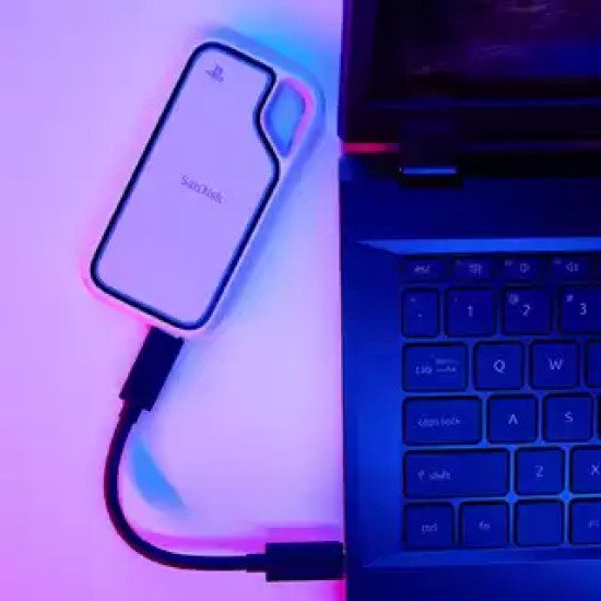 SanDisk SDSSDE62P-1T00-G25 lecteur à circuits intégrés externe 1 To USB Type-C 3.2 Gen 2 (3.1 Gen 2) Blanc