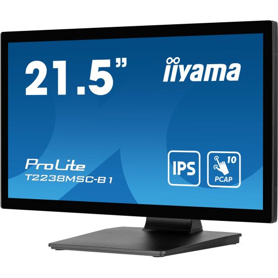 iiyama ProLite T2238MSC-B1 écran PC 54,6 cm (21.5") 1920 x 1080 pixels Full HD LED Écran tactile Noir