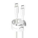 PanzerGlass empower by ® Racing 60W USB-C to USB-C Cable | USB 2.0 | 1.2M | Silver White câble USB Blanc