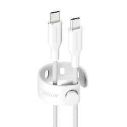 PanzerGlass empower by ® Racing 60W USB-C to USB-C Cable | USB 2.0 | 1.2M | Silver White câble USB Blanc PanzerGlass empower by ® Racing 60W USB-C to USB-C Cable | USB 2.0 | 1.2M | Silver White câble USB Blanc