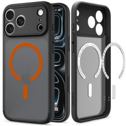Spigen iPhone 2026 Pro/ 17 Pro Ultra Hybrid MagFit Frost Black Orange coque de protection pour téléphones portables 16 cm (6.3") Housse Noir, Orange