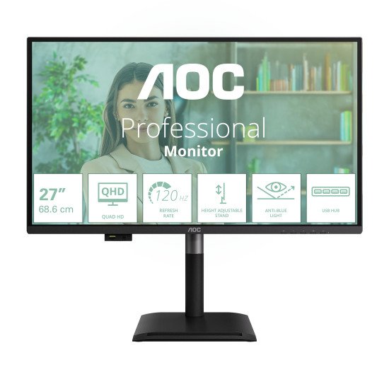 AOC Q27P4U écran PC 68,6 cm (27") 2560 x 1440 pixels Wide Quad HD Noir AOC Q27P4U écran PC 68,6 cm (27") 2560 x 1440 pixels Wide Quad HD Noir