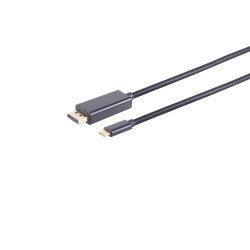 S/CONN maximum connectivity 10-60185 1 m DisplayPort USB Type-C Noir
