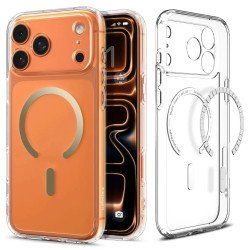 Spigen Ultra Hybrid (MagFit) coque de protection pour téléphones portables 16 cm (6.3") Housse Or, Transparent