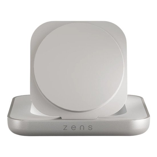 ZENS ZESC20W/00 chargeur d'appareils mobiles Casques, Smartphone, Montre Blanc, Argent USB Recharge sans fil Charge rapide Intérieure