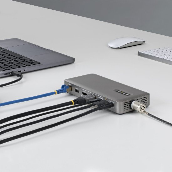 StarTech.com Station d'Accueil USB4, Double Sortie 4K Sans Pilote pour macOS et Windows, Station d'Accueil USB-C Universelle avec Chargeur d'Ordinateur Portable de 100W et 2,5GbE
