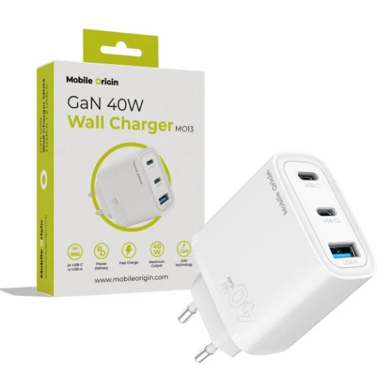 Mobile Origin MO13 Universel Blanc Secteur Charge rapide Intérieure