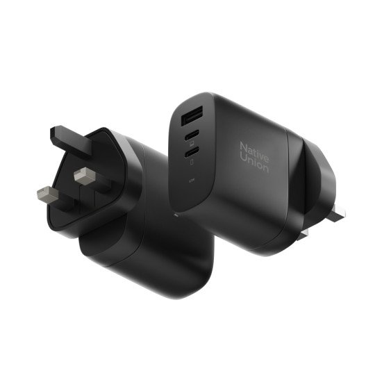 Native Union Fast Gan Charger Pd 67W Ordinateur portable, Smartphone, Tablette Noir Secteur Charge rapide Intérieure