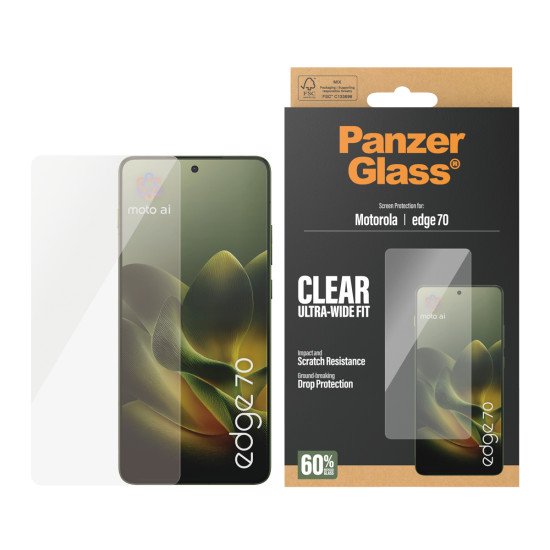 PanzerGlass ® Screen Protector Motorola Edge 70 | Ultra-Wide Fit Protection d'écran transparent 1 pièce(s)