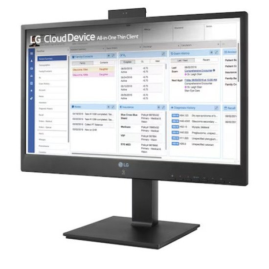 LG 24CR661N-2P Intel® Pentium® N6005 60,5 cm (23.8") 1920 x 1080 pixels All-in-One thin client 8 Go DDR4-SDRAM 16 Go eMMC Windows 10 IoT Enterprise Wi-Fi 6 (802.11ax) Noir