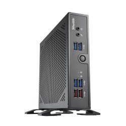 Shuttle XPC slim Barebone DS50U, Intel Celeron 7305, 2x LAN (1x 2.5Gbit ,1x 1Gbit), 1xCOM,1xHDMI,1xDP, 1x VGA, fanless, fonctionnement permanent 24/7