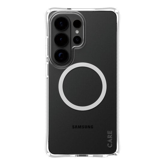 PanzerGlass CARE™ by ® Samba Case Transparent w. White Qi Samsung Galaxy S26 Ultra coque de protection pour téléphones portables 17,5 cm (6.9") Housse