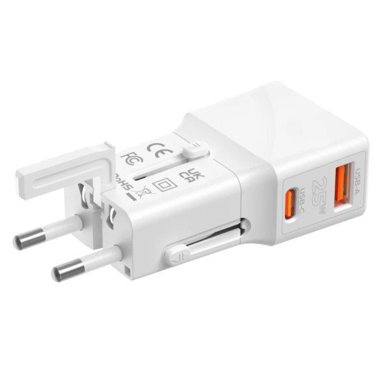 Mobile Origin TAD25-2P-WHT chargeur d'appareils mobiles Universel Blanc Secteur, USB Charge rapide Intérieure