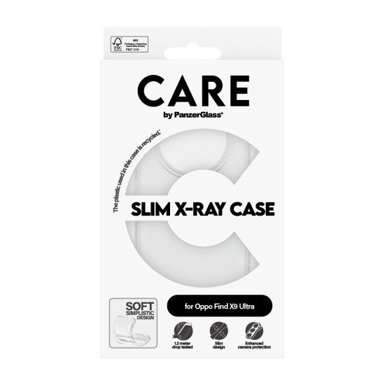 PanzerGlass CARE™ by ® X-Ray Case OPPO Find X9 Ultra coque de protection pour téléphones portables Housse Transparent