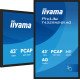 iiyama T4329AS-B1AG Écran d'affichage dynamique Écran plat interactif 108 cm (42.5") LED Wifi 500 cd/m² 4K Ultra HD Noir Écran tactile Intégré dans le processeur Android 24/7 iiyama T4329AS-B1AG Écran d'affichage dynamique Écran plat interactif 108 cm (42.5") LED Wifi 500 cd/m² 4K Ultra HD Noir Écran tactile Intégré dans le processeur Android 24/7
