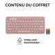 Logitech Pebble Keys 2 K380s clavier RF sans fil + Bluetooth AZERTY Français Rose