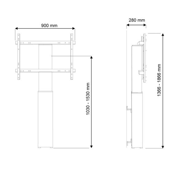 Newstar Meuble sur roulettes pour écrans plat