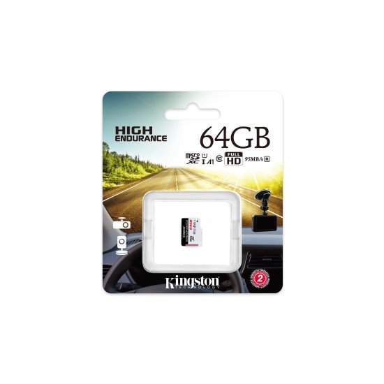 Kingston Technology High Endurance mémoire flash 64 Go MicroSD Classe 10 UHS-I