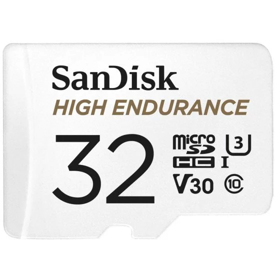 Sandisk High Endurance mémoire flash 32 Go MicroSDHC Classe 10 UHS-I Sandisk High Endurance mémoire flash 32 Go MicroSDHC Classe 10 UHS-I