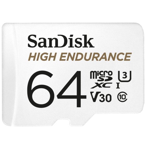 Sandisk High Endurance mémoire flash 64 Go MicroSDXC Classe 10 UHS-I