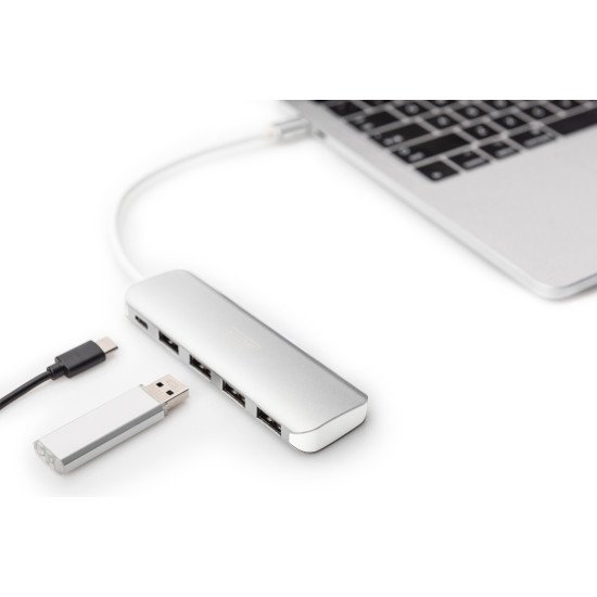 Digitus Hub 4 ports (USB 3.0) avec USB Type-C™ + PD