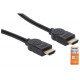Manhattan Câble HDMI 4K@60 Hz avec Ethernet, 1,8 m, certifié, adapté à TOUT les usages 4K et 1080p/HD - lors de la mise à niveau ou préparez-la pour le moment où vous en aurez besoin, mâle à mâle, noir, Ultra HD 4K x 2K, garantie à vie, équivalent à HDMM2