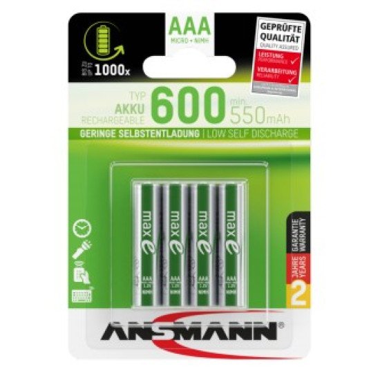 Ansmann 1311-0005 pile domestique Batterie rechargeable AAA Hybrides nickel-métal (NiMH)