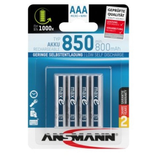 Ansmann 1311-0007 pile domestique Batterie rechargeable AAA Hybrides nickel-métal (NiMH)