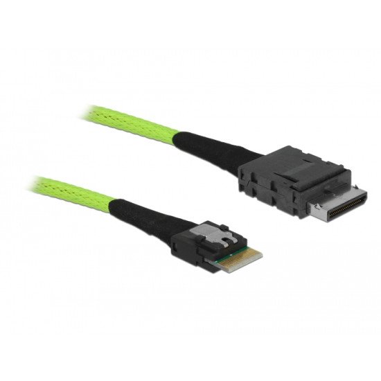 DeLOCK 85801 câble Serial Attached SCSI (SAS) 0,5 m 32 Gbit/s Noir, Vert