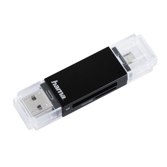 Hama Basic lecteur de carte mémoire USB 2.0/Micro-USB Noir