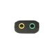 Manhattan Adaptateur audio USB-A, USB-A vers jack 3,5 mm micro + sortie audio, 480 Mbit/s (USB 2.0), son 3D et surround virtuel 5.1, noir, garantie 3 ans