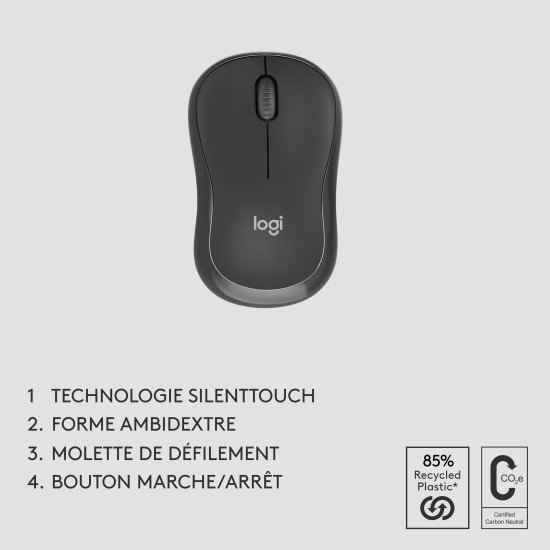 Logitech MK370 Combo for Business Graphite FR clavier