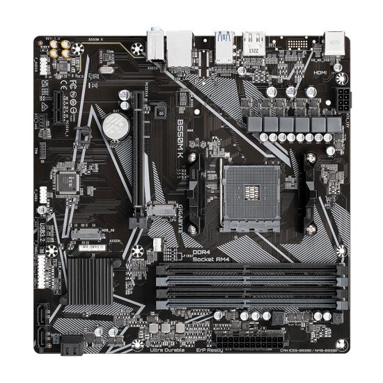 Gigabyte B550M K 1.0 carte mère AMD B550 Emplacement AM4 micro ATX