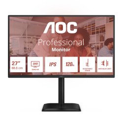 AOC E4 Q27E4U écran PC 68,6 cm (27") 2560 x 1440 pixels Quad HD LED Noir AOC E4 Q27E4U écran PC 68,6 cm (27") 2560 x 1440 pixels Quad HD LED Noir