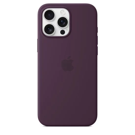 Apple Coque en silicone avec MagSafe pour iPhone 16 Pro Max - Prune Apple Coque en silicone avec MagSafe pour iPhone 16 Pro Max - Prune