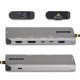 StarTech.com Adaptateur Multiport USB4, Double Sortie 4K Sans Pilote pour macOS et Windows, Recharge Power Delivery 140W, Hub 3 Ports 10 Gbps, 2,5 GbE, Mini Dock