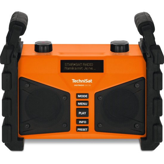 TechniSat DIGITRADIO 230 OD Chantier Analogique et numérique Noir, Orange
