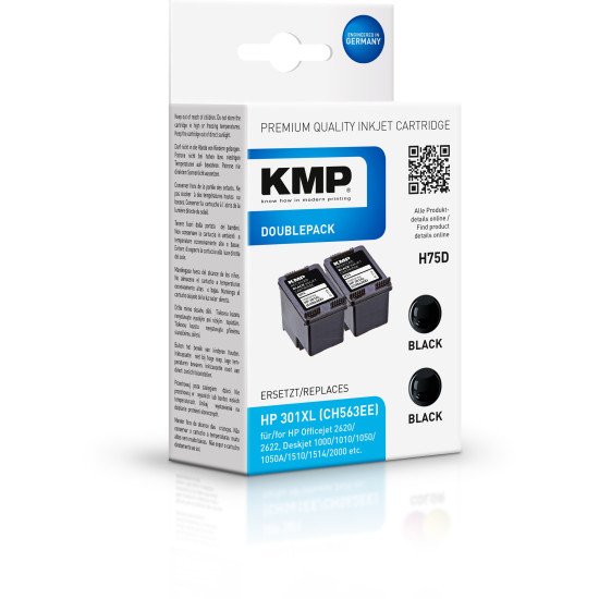 KMP 1719,4021 cartouche d'encre 2 pièce(s) Compatible Noir