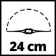 Einhell GC-CT 18/24 Li P 24 cm Batterie Noir, Rouge