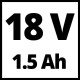 Einhell GC-CT 18/24 Li P 24 cm Batterie Noir, Rouge