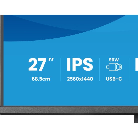 iiyama ProLite XB2797QSNPH-B1 27IN IPS LCD 4MS 2560X1440 350CD/M2 HDMI/DP/USB 2 écran PC 68,6 cm (27") 2560 x 1440 pixels Quad HD Noir
