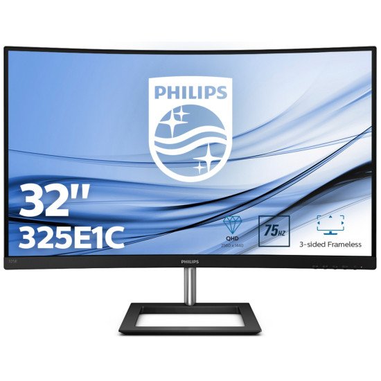 Philips E Line 325E1C/00 écran PC 31.5" 2560 x 1440 pixels Quad HD LCD Incurvé Noir