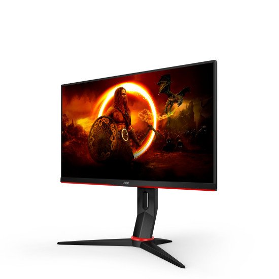 AOC G2 Q24G2A/BK écran PC 60,5 cm (23.8") 2560 x 1440 pixels Noir, Rouge