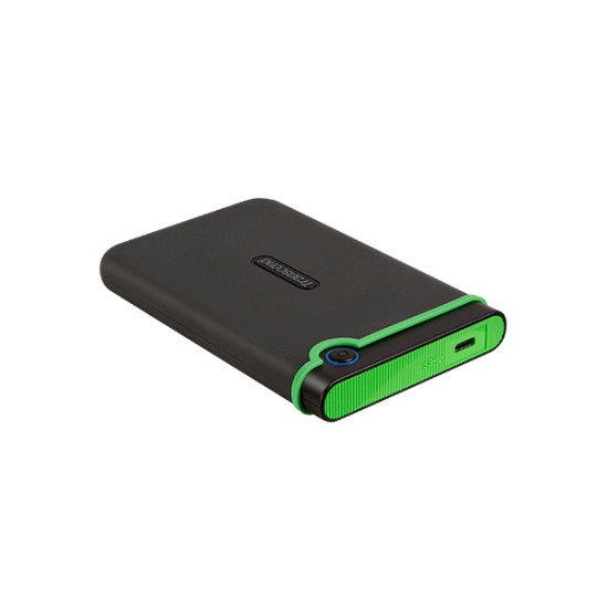 Transcend StoreJet 25M3C disque dur externe 2000 Go Noir, Vert