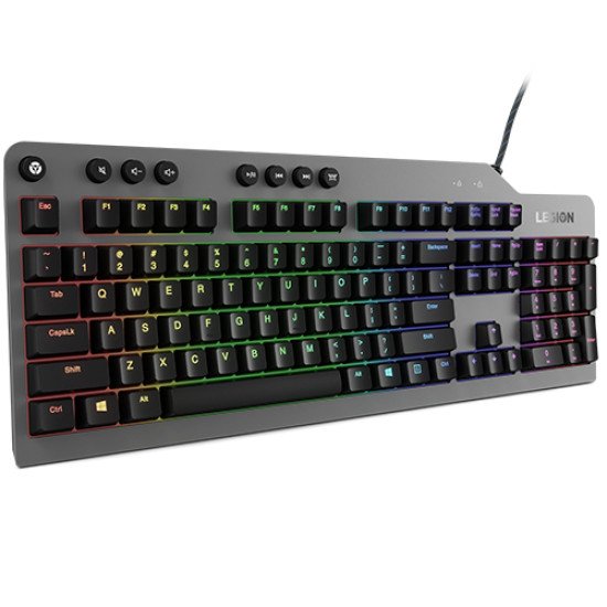 Lenovo Legion K500 clavier Gaming USB QWERTY Anglais américain Noir, Gris Lenovo Legion K500 clavier Gaming USB QWERTY Anglais américain Noir, Gris