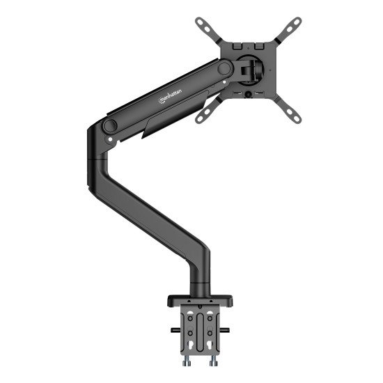 Manhattan Support de bureau pour TV/moniteurs (bras à ressort à Bras articulé), écrans 13" à 42", fixation à l'arrière par pince ou passe-câble, Compatibilité VESA : de 75x75 à 200x200 mm (vérifiez les dimensions des quatre trous de fixation à l