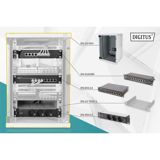 Digitus Pack réseau de 254 mm (10") Digitus Pack réseau de 254 mm (10")